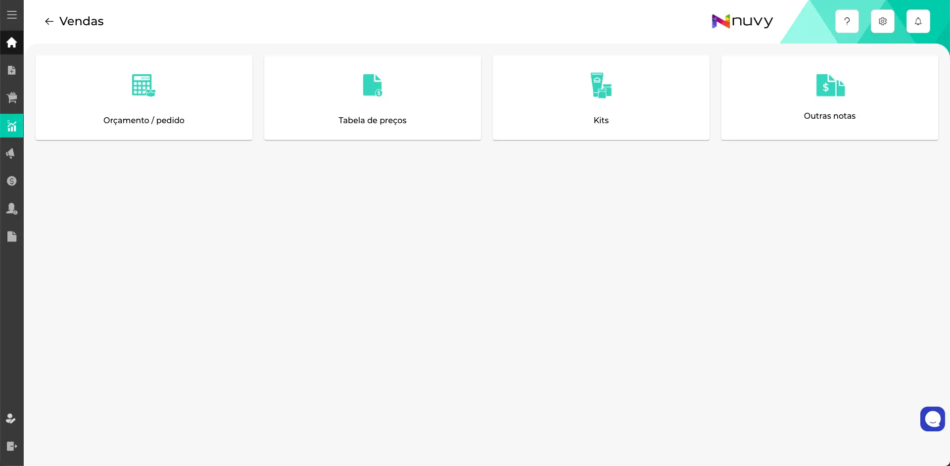 Controle de Vendas - Nuvy ERP